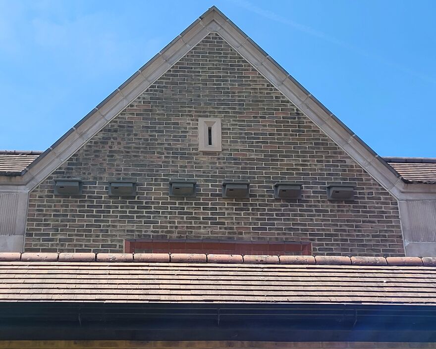 Picture of swift nest boxes on the SA Law building