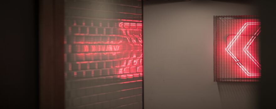 SA Law Red arrow neon light image